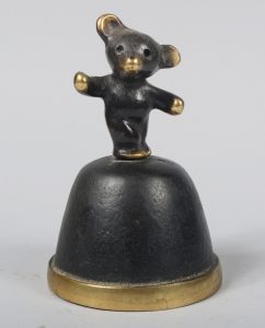 Walter Bosse bronze bell with a bear as the handle.