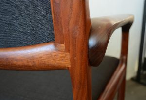 Joinery on the back of studio walnut chair