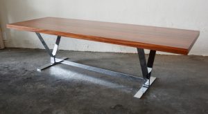 Heltborg Mobler rosewood and chrome coffee table