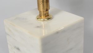 Marble and brass spot light by Koch and Lowy