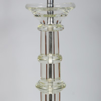 Glass and Silver Plate Marbro Lamp