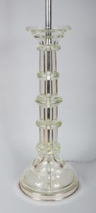 Marbro glass column table lamp