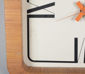 Arthur Umanoff rattan wrapped clock for Howard Miller