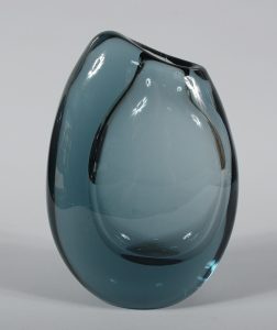 Heavy Kosta vase with asymmetrical interior